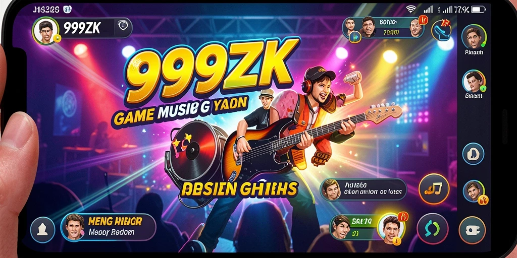 Tampilan gameplay 999ZK yang menampilkan interaksi musik secara nyata.