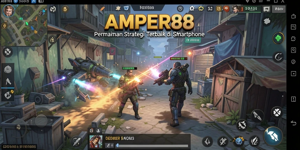 Tangkapan layar gameplay <strong>AMPER88</strong> menunjukkan strategi dan pertempuran yang mendebarkan.