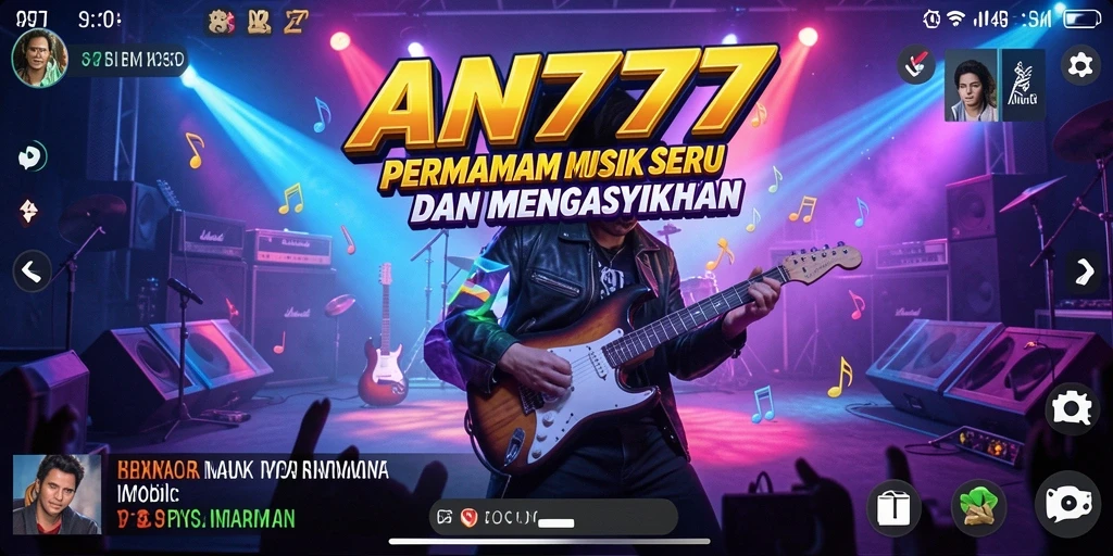 Tampilan gameplay menarik AN777 dengan alunan musik yang seru.