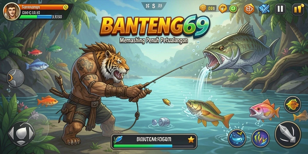 Tangkapan layar BANTENG69 menampilkan aksi memancing yang mendebarkan.