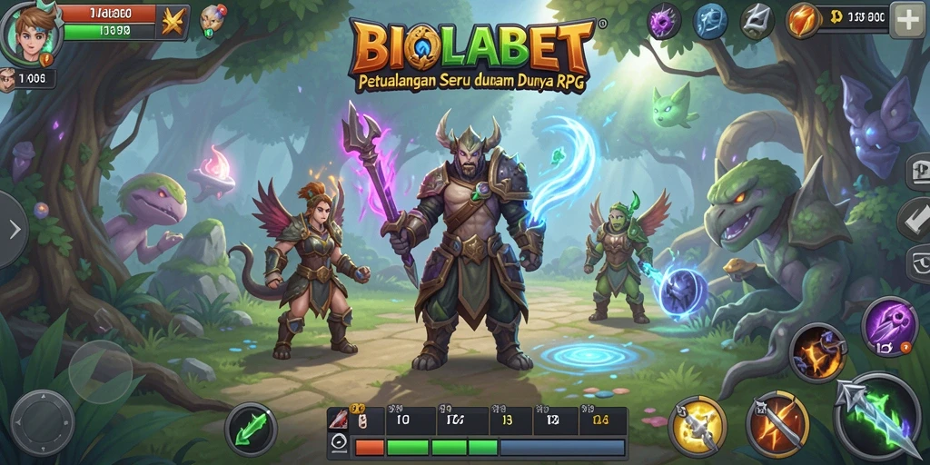 Tampilan gameplay menarik dari BIOLABET yang penuh petualangan RPG.