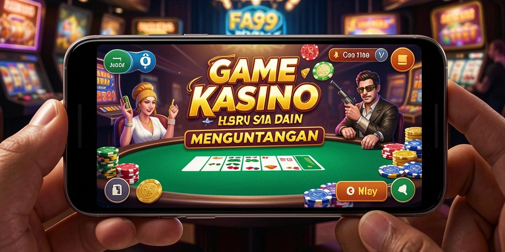 Tampilan gameplay seru di FA99, penuh dengan aksi kasino.