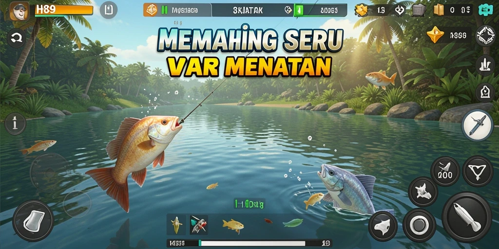 Screenshot gameplay H89 menampilkan pengalaman memancing yang seru dan menantang.