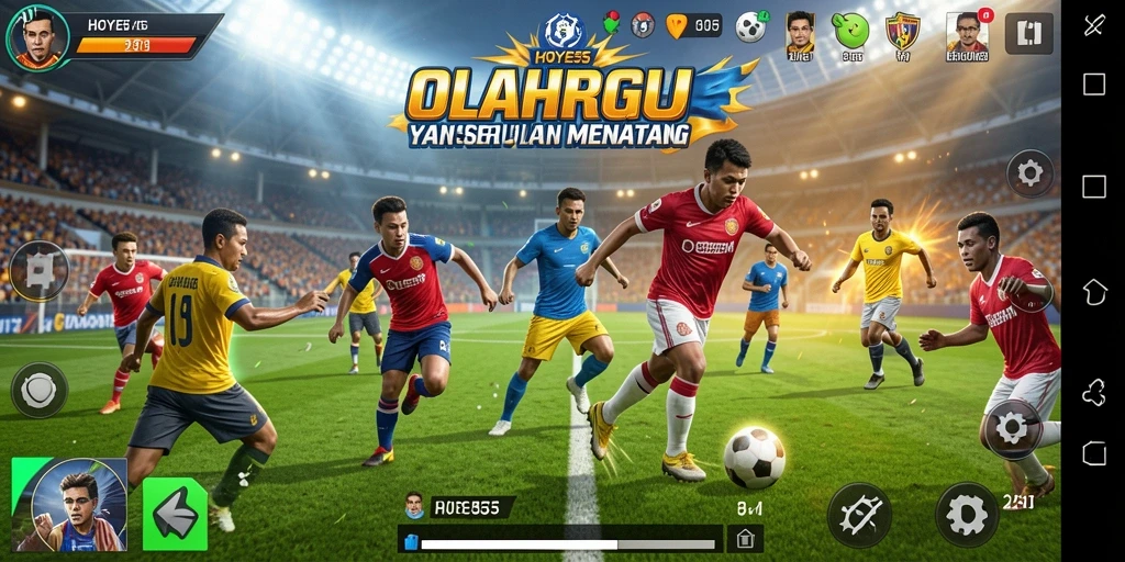 Gameplay seru dari HOYE55 dengan berbagai mode olahraga.