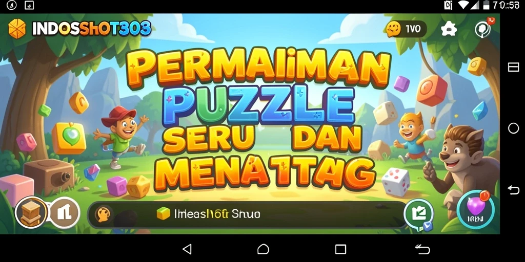 Tampilan dinamis gameplay Puzzle di INDOSLOT303 yang memukau.