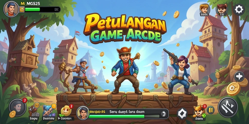 Tampilan gameplay seru MG525 dalam dunia Arcade.