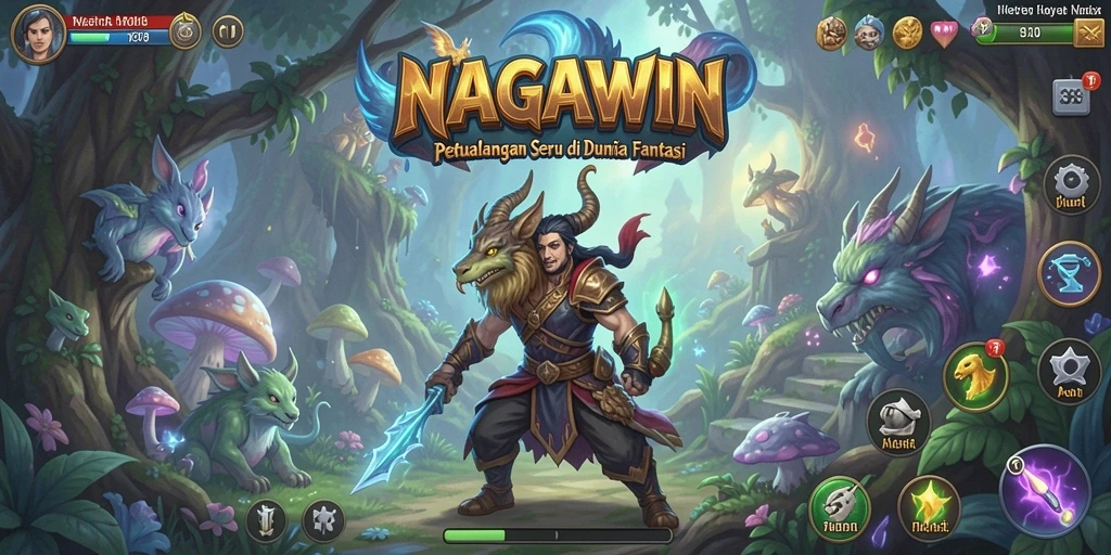 Screenshot gameplay NAGAWIN yang menampilkan petualangan mendebarkan.