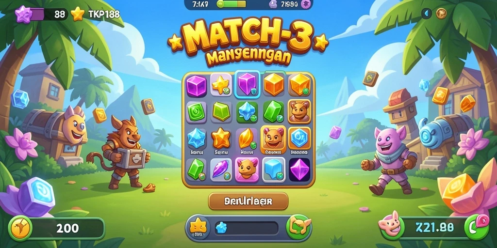 Tampilan gameplay TKP188 yang menarik dan penuh warna.