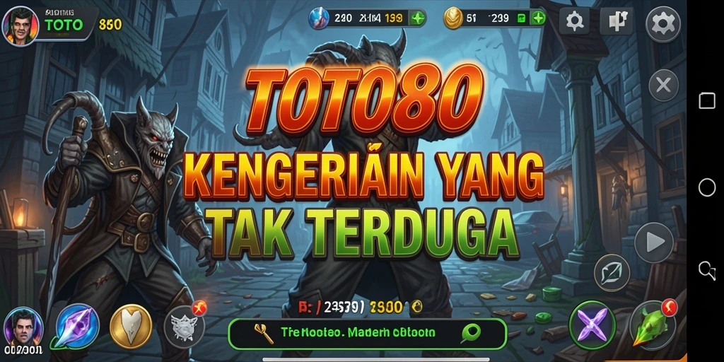 Screenshot TOTO80 menampilkan karakter utama dalam situasi mencekam.