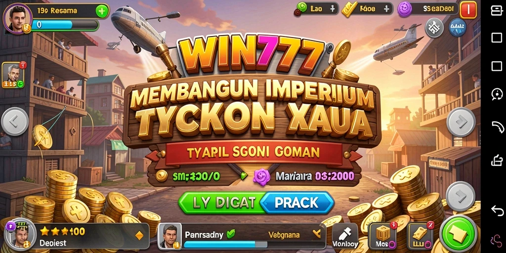 Screenshot gameplay WIN777 menampilkan manajemen bisnis yang seru dan interaktif.